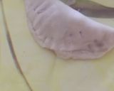 A picture of step 4 of D shape samosay.