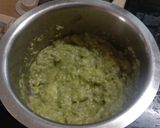 A picture of step 1 of Kathiyavadi bhaji with paratha.