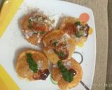 A picture of step 5 of Rava puri chat.