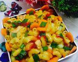A picture of step 2 of Chicken  cheesy macroni.