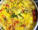 A picture of step 3 of Khatta Yellow Dhokla.