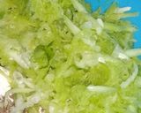 A picture of step 1 of Doodhi Thepala (bottle gourd paratha/indian flat bread).