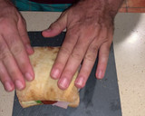 Foto del paso 5 de la receta: Sándwich de jamón, doble de queso y sobrasada