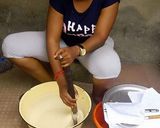 A picture of step 5 of Beans cake (akara).