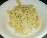 A picture of step 1 of Kurkure Macaroni.