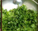 A picture of step 2 of Crispy Kothimbir vadi with a twist.