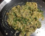 A picture of step 2 of Raw Banana Patties.