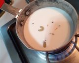 A picture of step 1 of Elaichi saffron milk.