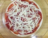 Hình bước làm 1 của món Piza bò băm xúc xích