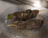 Une image de l'étape 4 de Brochettes de bœuf mariné aux poivrons verts.
