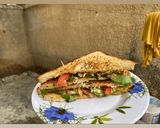 A picture of step 3 of Avocado sandwich.