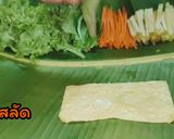 รูปขั้นตอนการทำที่ 4 ของ สลัดโรลไข่ม้วน Egg Roll Salad