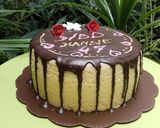 Foto langkah ke 8 dari resep Cheesecake with Chocolate Topping 😋.