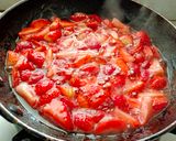 A picture of step 3 of No Bake Strawberry Cheesecake.