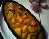 A picture of step 3 of Shalgam (turnip)curry in kashmiri style.