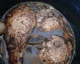 A picture of step 7 of My Slowcooked Smoked Paprika Chicken and Mushrooms in Wine Sauce.