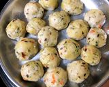 A picture of step 3 of Khichu Balls (Gujarati Snack).