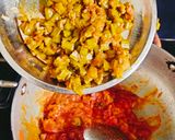 A picture of step 3 of Cluster Beans (Gavar Fali Sabzi).