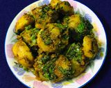 मसाला धनिया आलू(madsala dhaniya aloo recipe in hindi) रेसिपी चरण 1 फोटो