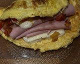 Foto del paso 4 de la receta: Omelette de jamón y morrón