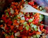 Vegán lencse leves sok zöldséggel recept fázis 4 fotója