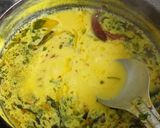 A picture of step 4 of Kathiyawadi kadhi.