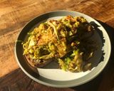 A picture of step 6 of Shredded Cabbage and Halloumi Open Sandwich.
