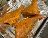 A picture of step 3 of Baked Red fish in South Indian spices.