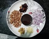 A picture of step 1 of ஆந்திர வேர்க்கடலை சட்னி.