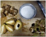 A picture of step 1 of Chikoo Kheer.