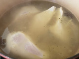 Poached chicken and ginger broth