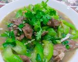 Hình bước làm 5 của món Tim heo xào mướp