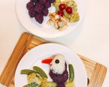 Hình bước làm 5 của món Cơm bento chim và chùm nho