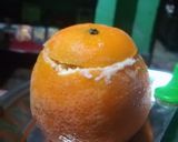 A picture of step 4 of Orange kulfi.