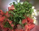 A picture of step 1 of Fruit and raw veggie salad for (weightloss).