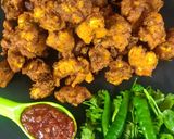 A picture of step 5 of Babycorn spicy pakoda.