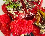 A picture of step 9 of Beetroot Bunt Dhokla.