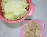 Foto langkah ke 1 dari resep Sup Sawi Putih Rolade Ayam Kuah Bening Jahe.
