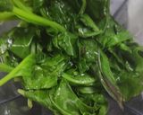 A picture of step 1 of Palak paneer.