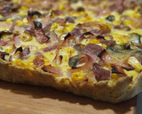 Foto del paso 2 de la receta: Tarta de jamón, queso, cebollas caramelizadas y champiñones