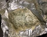 Une image de l'étape 7 de Dos de cabillaud ail et crème de persil aux algues.