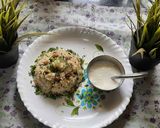 A picture of step 9 of Bhagar upma for fasting.