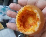 A picture of step 3 of Stuffed vada pav with cheesy dip.