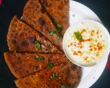 A picture of step 5 of Sprouted Finger Millet Stuff Paratha.