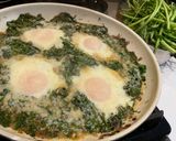 A picture of step 3 of Green farmer’s market shakshuka.