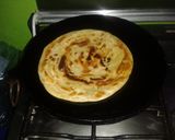 A picture of step 10 of Chapati (Soft, layered) served with coconut beans.