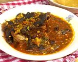 A picture of step 6 of Traditional Goatmeat Okra Soup.