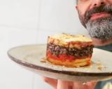 Foto del paso 8 de la receta Timbal de patata, piquillo, morcilla y manzana gratinado