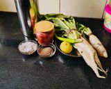 A picture of step 1 of Mooli k patto ki sabji ready to serve enjoy.