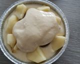 Une image de l'étape 4 de Gâteau aux pommes avec un cœur en chocolat.